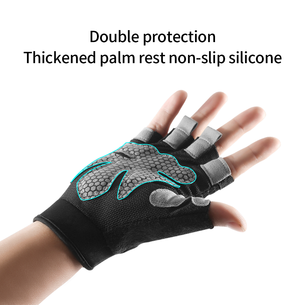Workout Glove Gym - ถุงมือครึ่งนิ้ว GYM Fitness Anti-SLIP ผู้หญิงผู้ชายเจล Pad