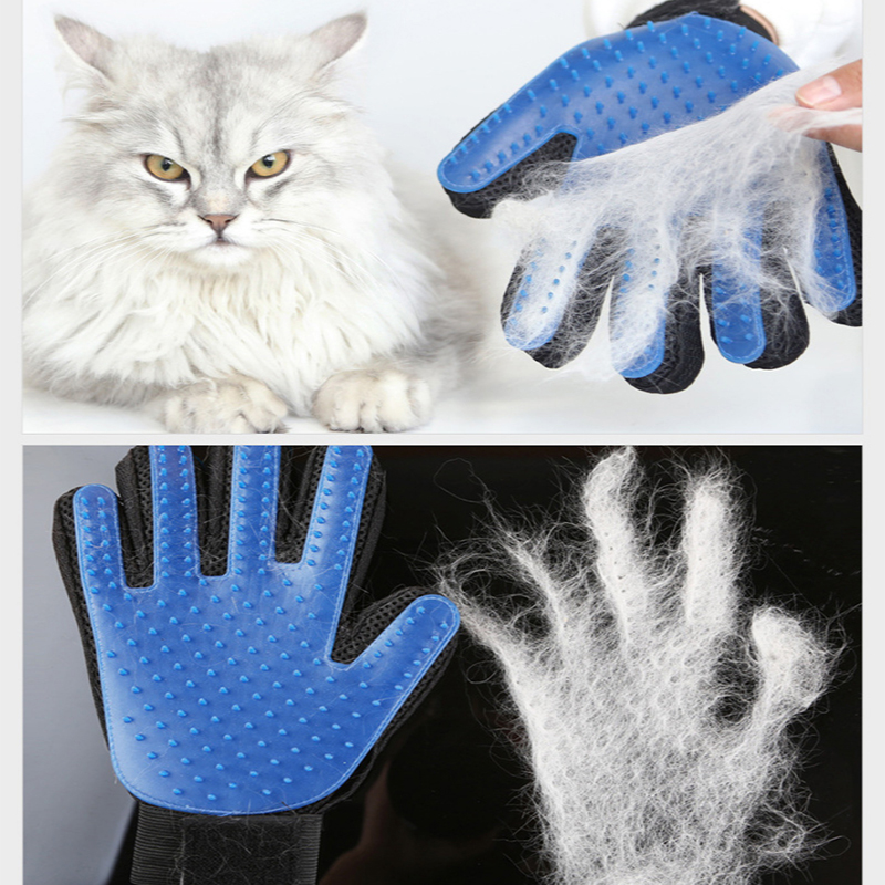 Rubber Glove Cleaning - ถุงมือกรูมมิ่งสัตว์เลี้ยง แปรงซิลิโคน ถุงมือนวดกำจัดขนสำหรับแมวและสุนัข อาบน้ำ กำจัดขน ทำความสะอาด