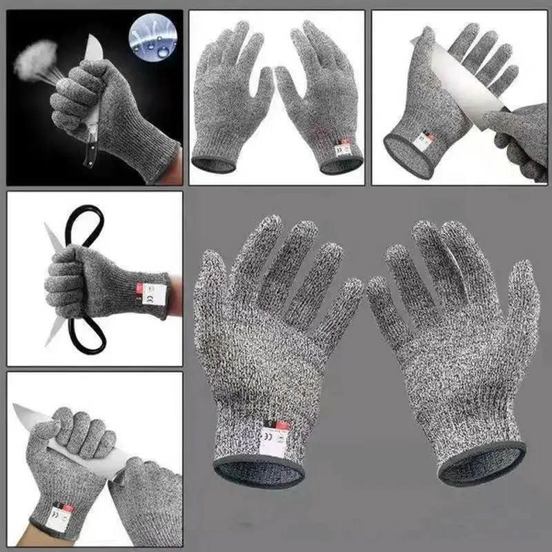 Cut Resistant Glove - ถุงมือป้องกันการบาดระดับ 5 HPPE ถุงมือถักป้องกันการบาดสำหรับทำสวนในครัว ถุงมือป้องกันหนาม ถุงมือตัดกระจกทนทานต่อการสึกหรอ