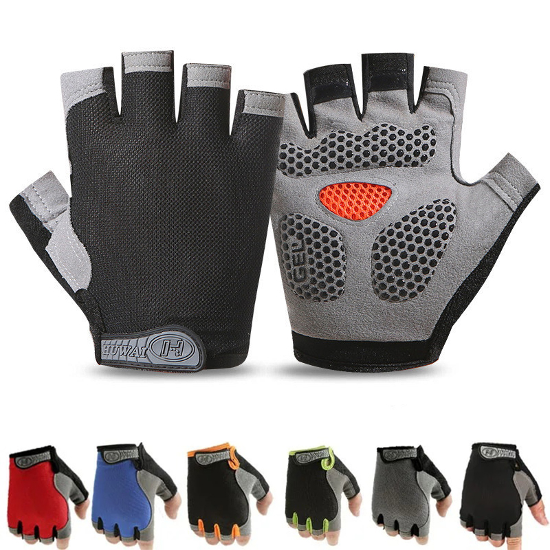 Workout Glove Gym - ถุงมือกีฬากลางแจ้ง ระบายอากาศได้ดี กันลื่น สำหรับผู้ชายและผู้หญิง แบบครึ่งนิ้ว เหมาะสำหรับฤดูร้อน