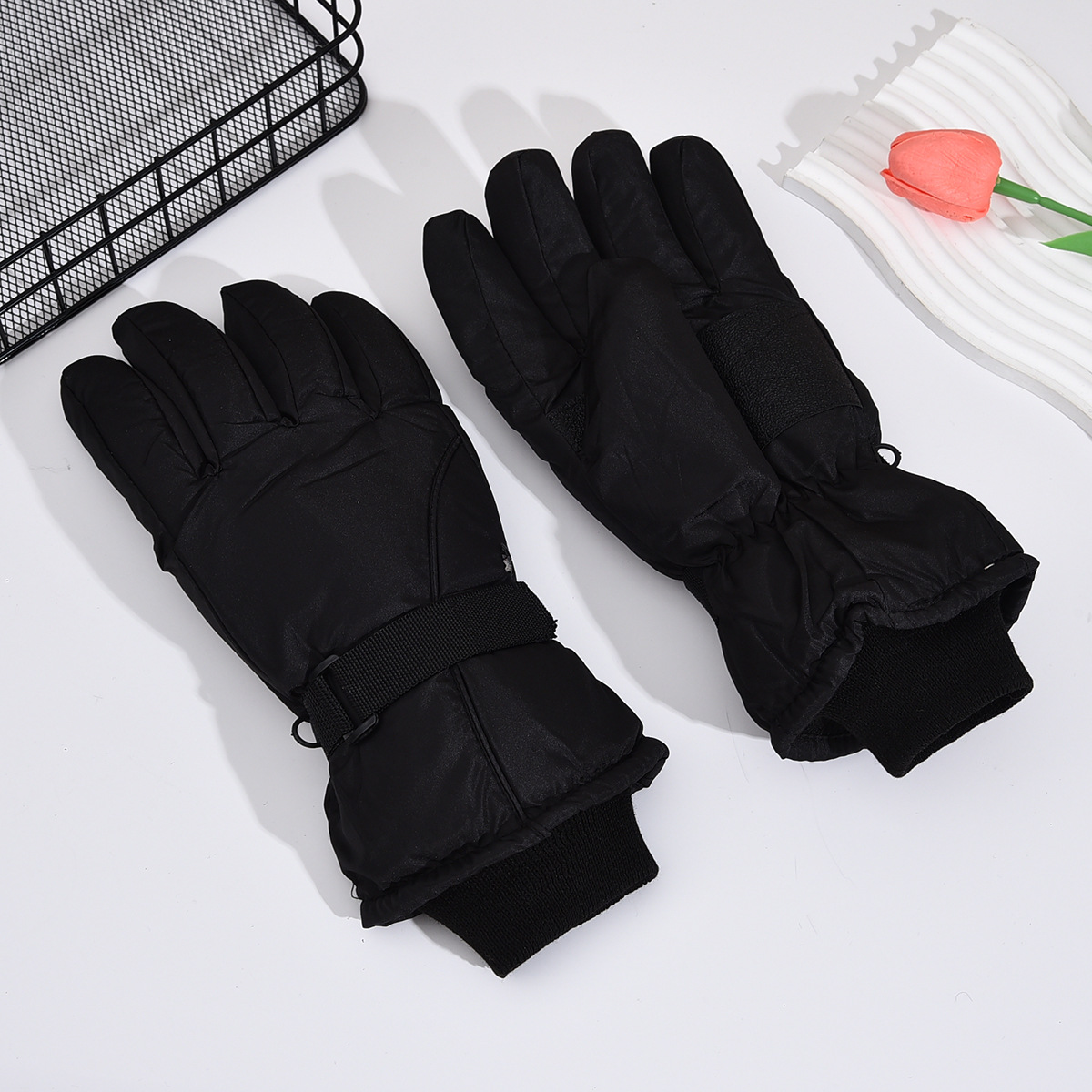 Ski Glove Waterproof - ถุงมือสกีกันลมแฟชั่น ถุงมือกันน้ำกันลื่นสำหรับฤดูหนาว ถุงมือหนาให้ความอบอุ่นพร้อมฟังก์ชันสัมผัสหน้าจอสำหรับกีฬาฤดูหนาว