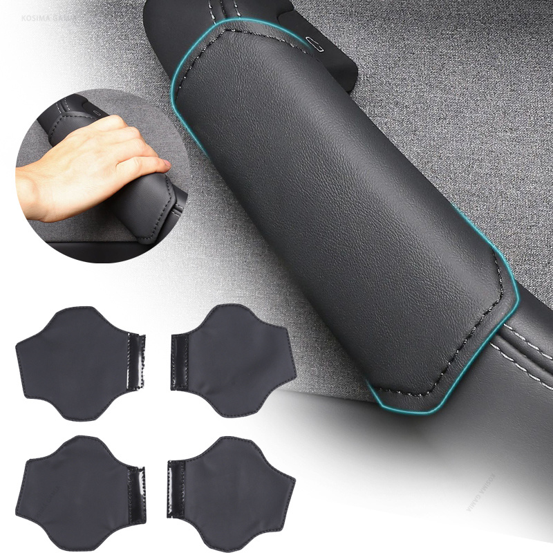 Leather Driving Glove - ปลอกหุ้มมือจับประตูภายในรถยนต์สำหรับ Tesla Model Y Juniper Model