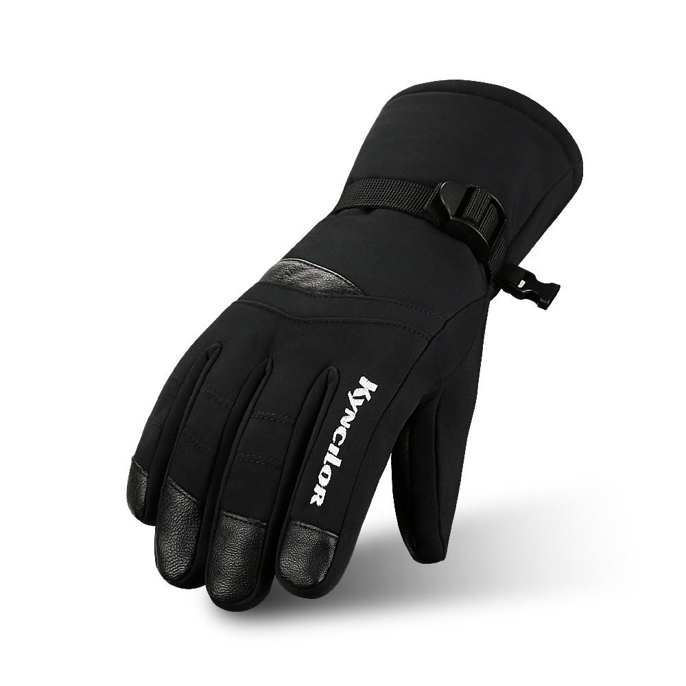 Ski Glove Waterproof - ฤดูหนาวกลางแจ้งขี่จักรยานสกีถุงมือปีนเขาขนแกะหนาหน้าจอสัมผัสที่อบอุ่นการออกแบบกันน้ำสองชั้นถุงมือรถเลื่อนหิมะ