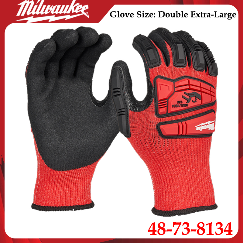 Work Glove Impact - ถุงมือทำงาน Milwaukee 48-73-8134 ขนาด XXL เคลือบไนไตรล์