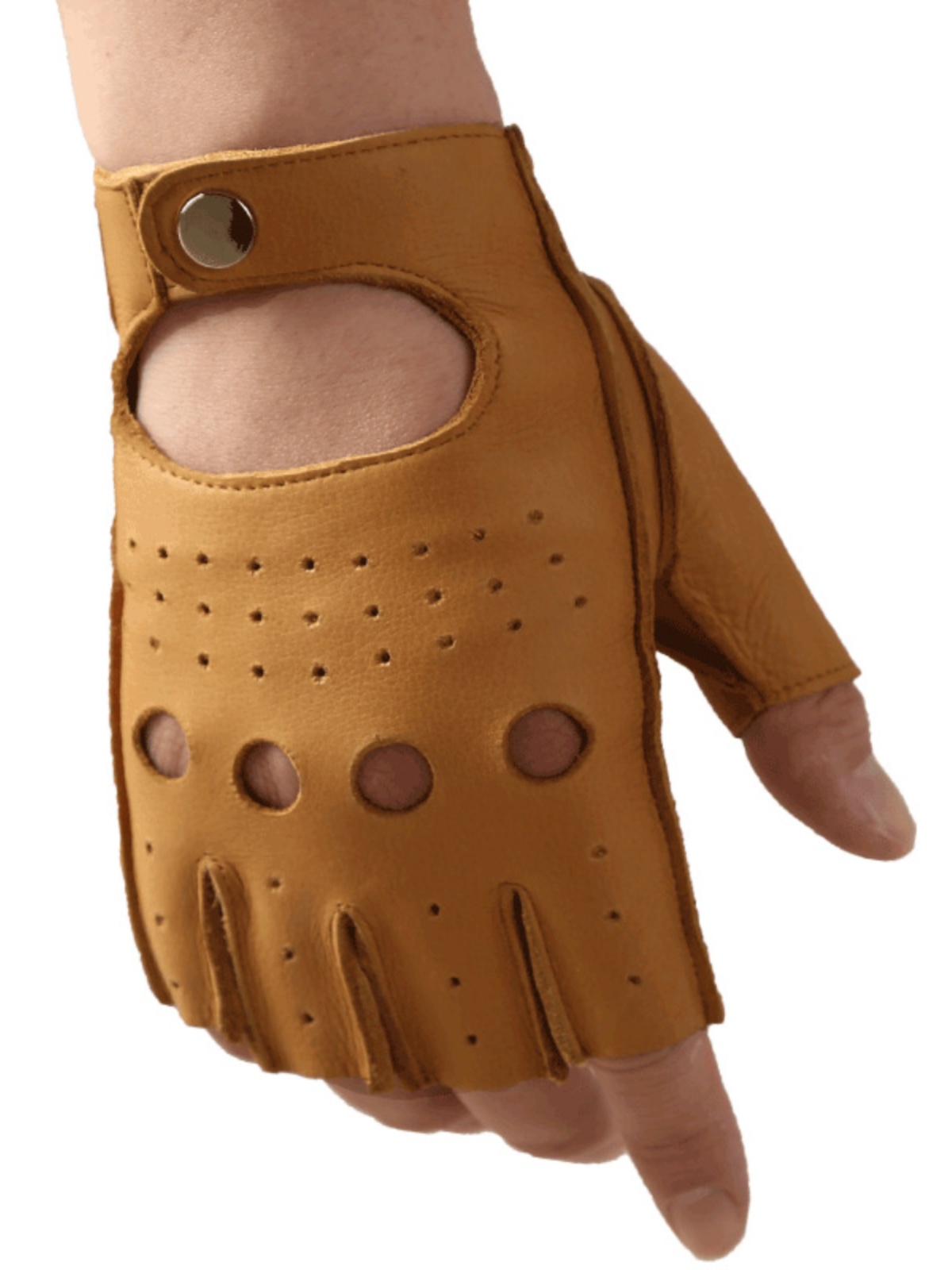 ถุงมือหนังสำหรับผู้ชาย แบบครึ่ - Leather Driving Glove บทวิจารณ์และราคา