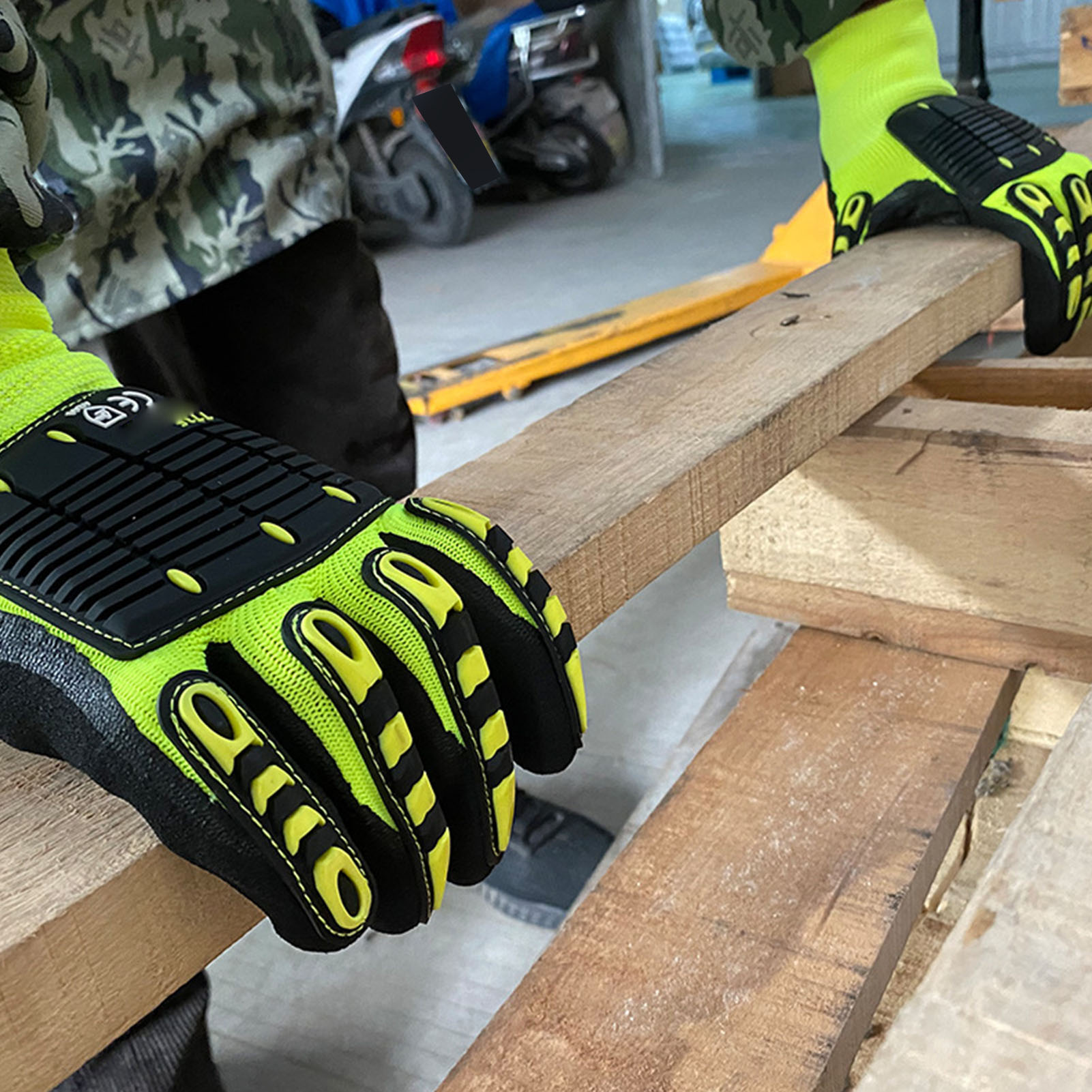 ถุงมือทำงานเพื่อความปลอดภัย ป้ - Work Glove Impact บทวิจารณ์และราคา