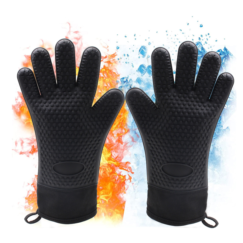 ถุงมือเตาอบซิลิโคนทนความร้อนยา - Oven Mitt Silicone บทวิจารณ์และราคา