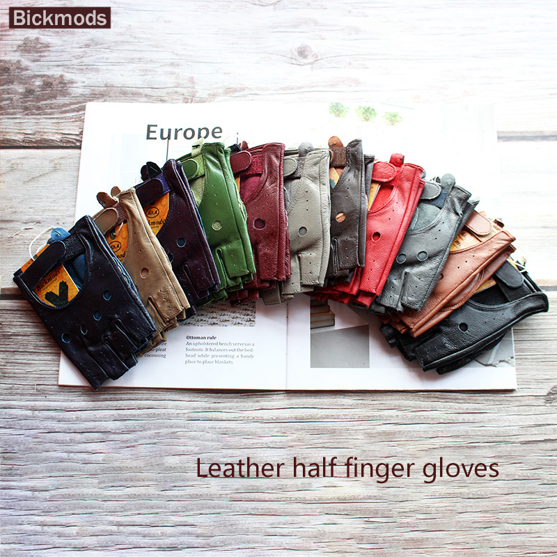 ใหม่ผู้หญิง Sheepskin Half Fin - Leather Driving Glove บทวิจารณ์และราคา