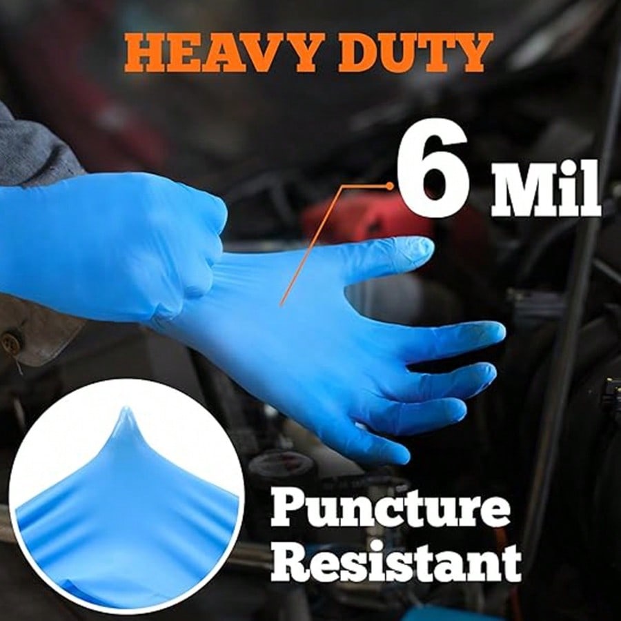 ถุงมือไนไตรล์แบบใช้แล้วทิ้งสำห - Nitrile Mechanic Glove บทวิจารณ์และราคา