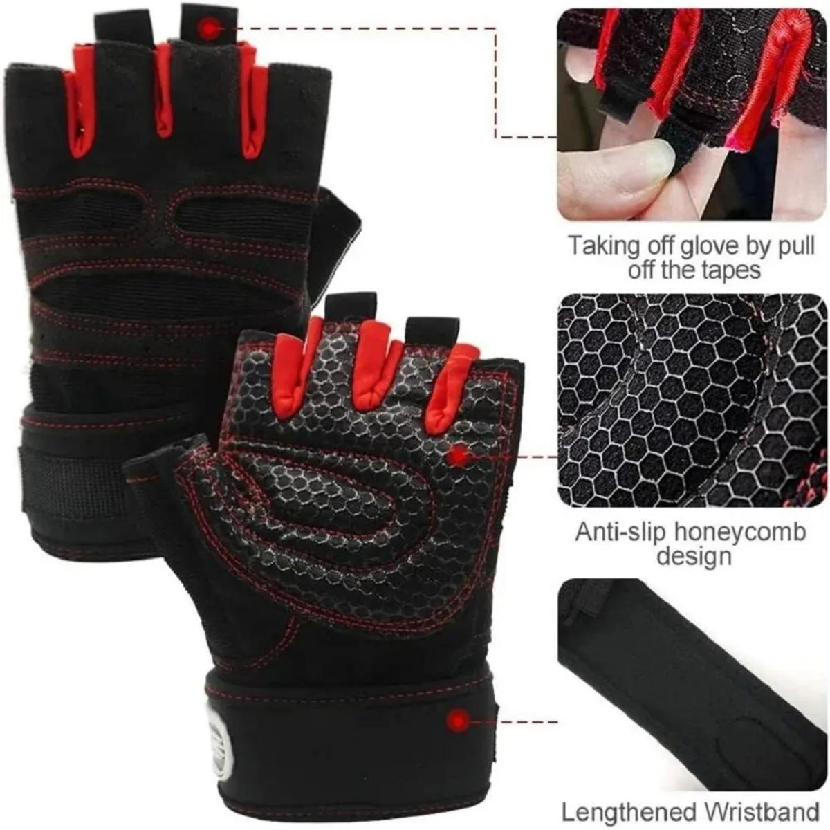 ฟิตเนสยกน้ําหนักสายรัดข้อมือถุ - Workout Glove Gym บทวิจารณ์และราคา