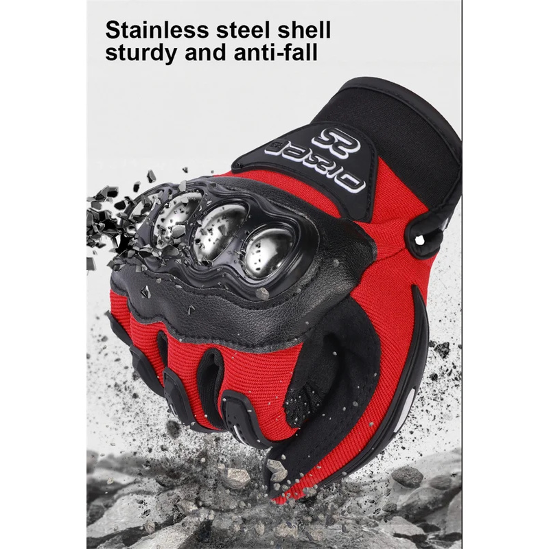 ถุงมือขี่มอเตอร์ไซค์ MX ระบายอ - Motorcycle Glove Knuckle บทวิจารณ์และราคา