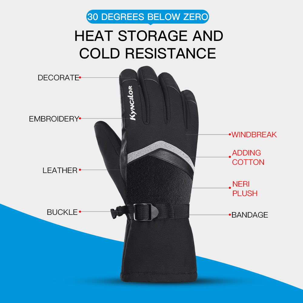 ฤดูหนาวกลางแจ้งขี่จักรยานสกีถุ - Ski Glove Waterproof บทวิจารณ์และราคา